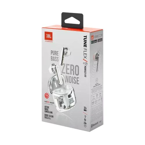 Bezdrôtové slúchadlá do uší JBL Tune Flex (JBL-TFLEXGHST-WHT)