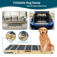 Adjustable Dog Ramp for Couch & Sofa – Solid Wood Pet Steps with 6