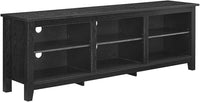 Wren Classic 6 Cubby TV Stand Black 70 Inch for 80 Inch TVs