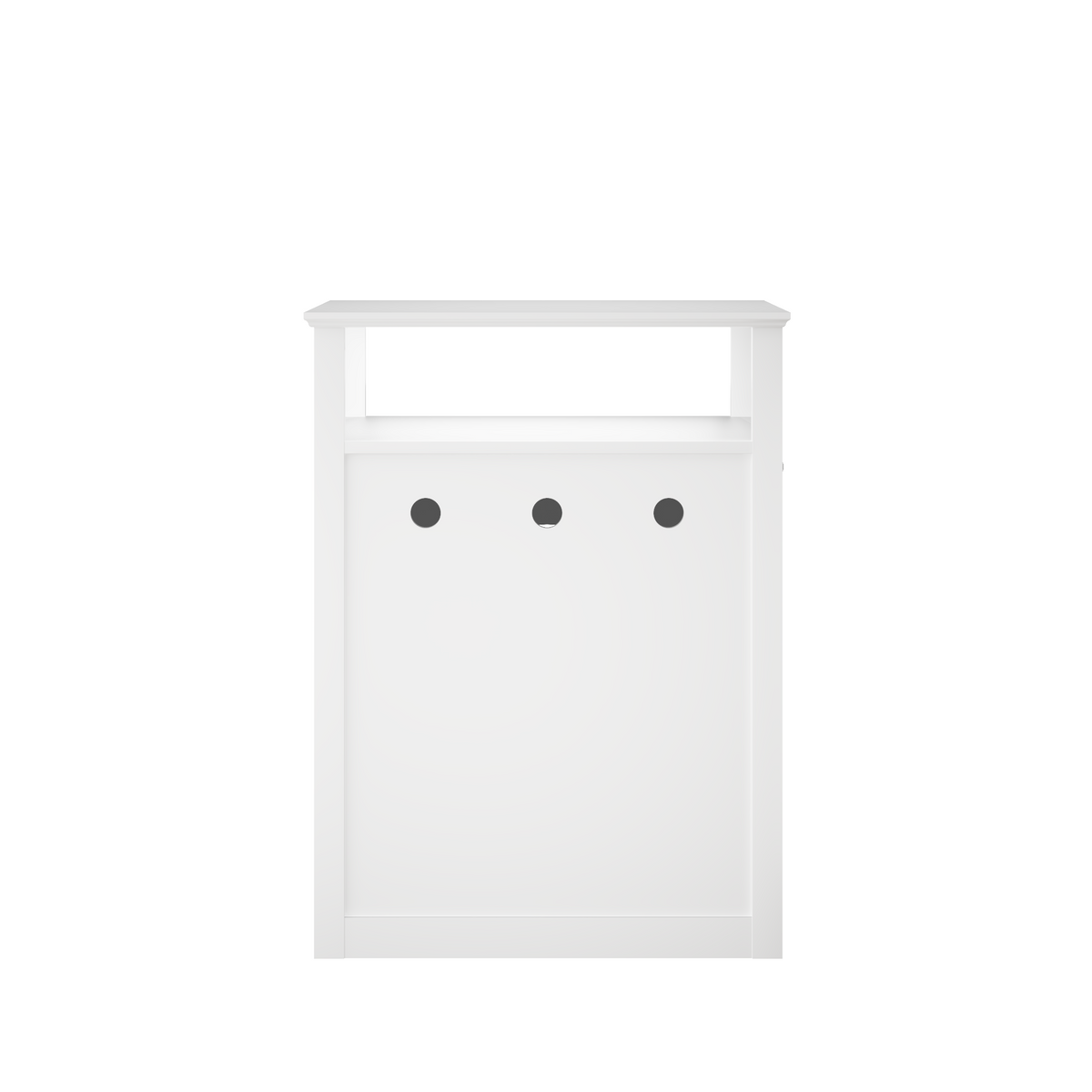 Modern Cat Litter Box Enclosure Furniture – White Wooden Hidden Cat