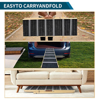 Adjustable Dog Ramp for Couch & Sofa – Solid Wood Pet Steps with 6
