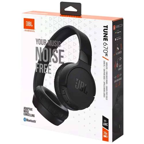 Bezdrátová sluchátka přes uši JBL Tune 670NC (JBL-T670-BLK)