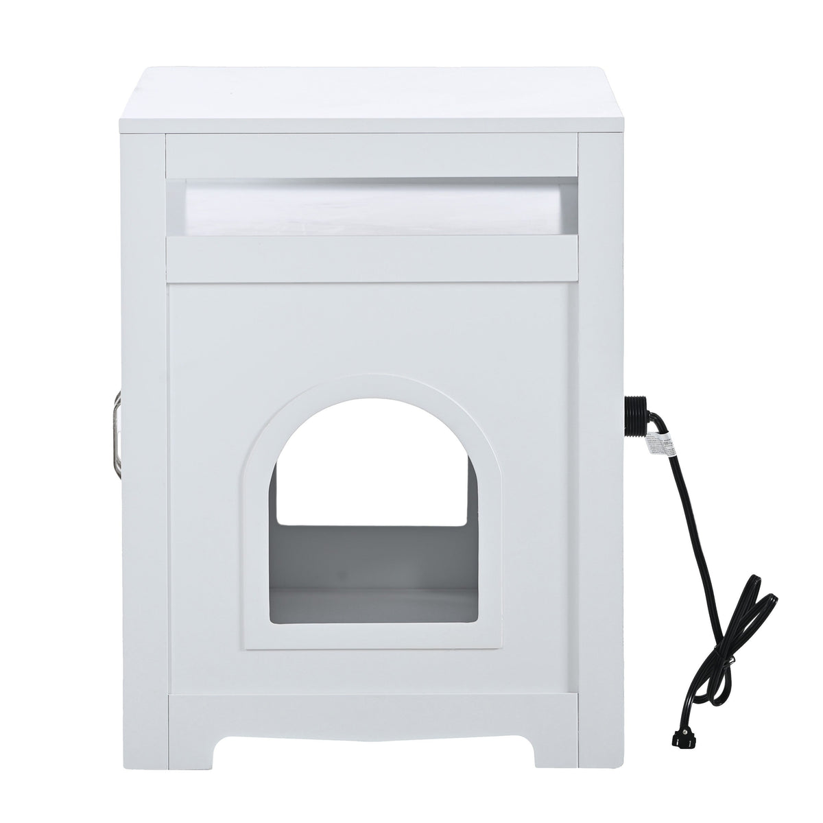 Hidden Cat Litter Box Furniture with Storage Bench , Wooden Pet House