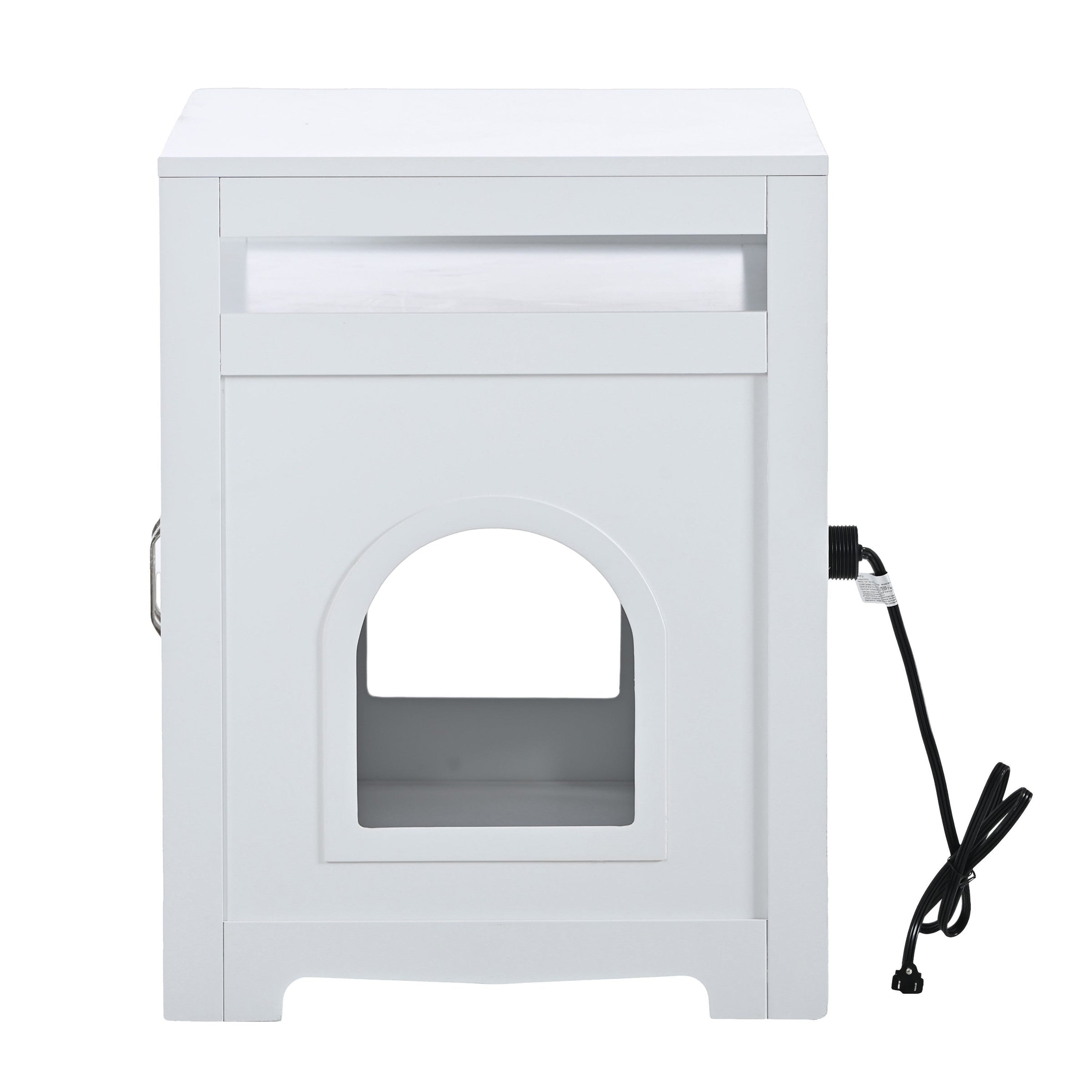 Hidden Cat Litter Box Furniture with Storage Bench , Wooden Pet House