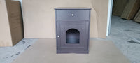Wooden Cat Litter Box Enclosure with Drawer – MDF Pet House Side Table