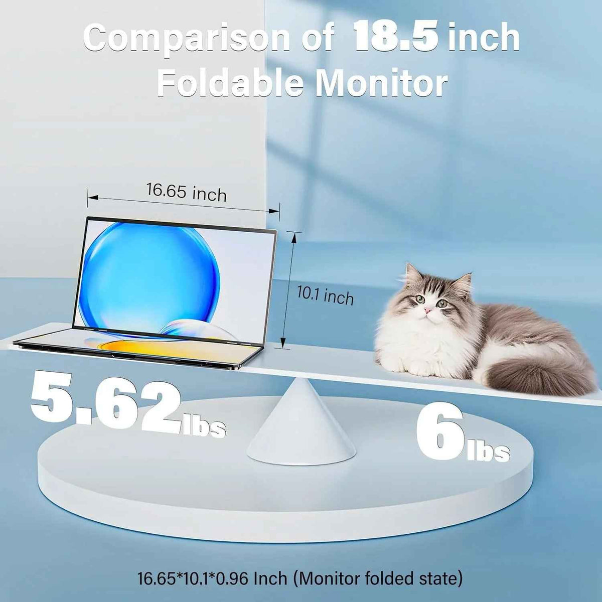 InnoView Foldable 18.5" Dual Monitor-INVPM509