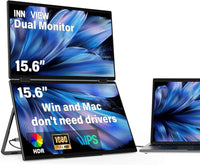 InnoView Foldable 15.6" Dual Portable Monitor-INVPM009-05B