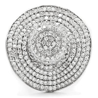 TS015 - Rhodium 925 Sterling Silver Ring with AAA Grade CZ  in Clear