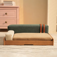 Modern Wooden Pet Bed for Cats & Dogs – Oak Veneer Frame with