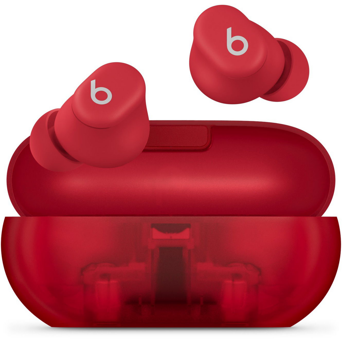 Beats Solo Buds vezeték nélküli fülhallgató, átlátszó piros