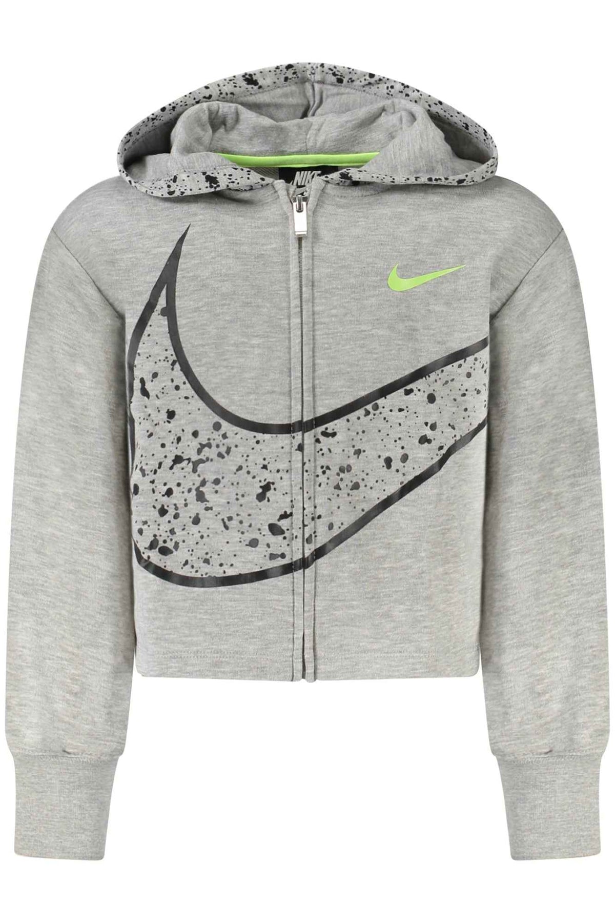 NIKE ZIPPED SWEATSHIRT FOR GIRLS, GREY