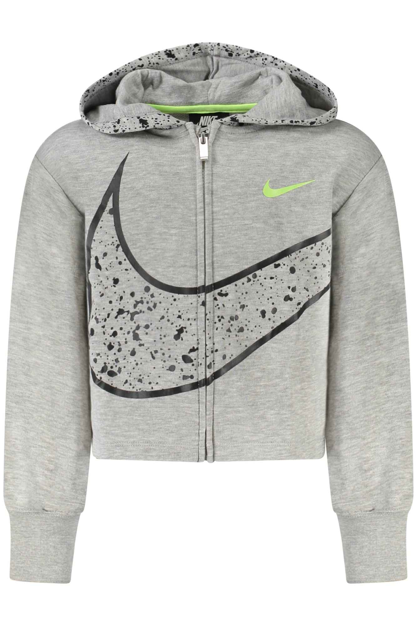 NIKE ZIPPED SWEATSHIRT FOR GIRLS, GREY