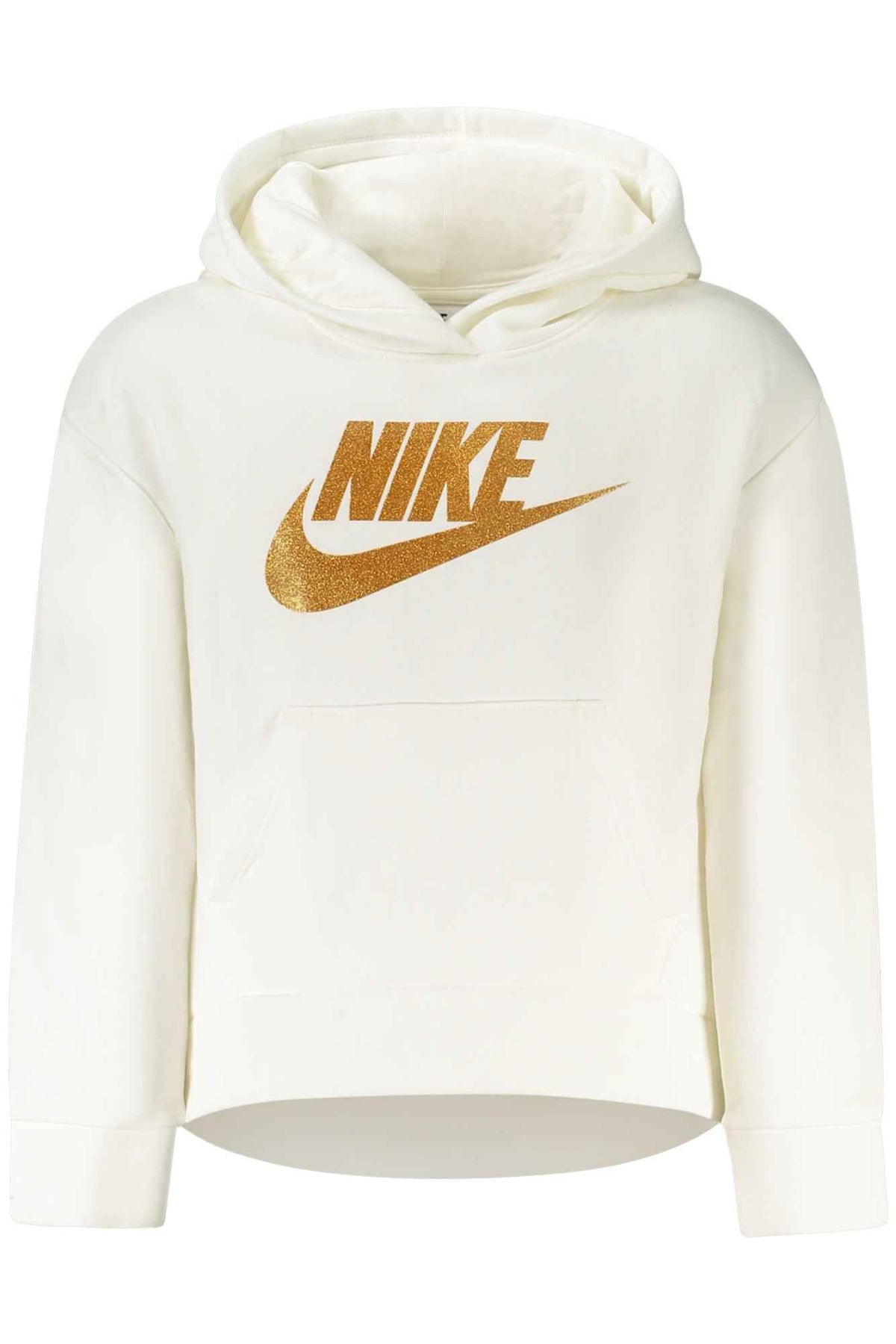 NIKE KIDS' WHITE ZIP-UP SWEATSHIRT