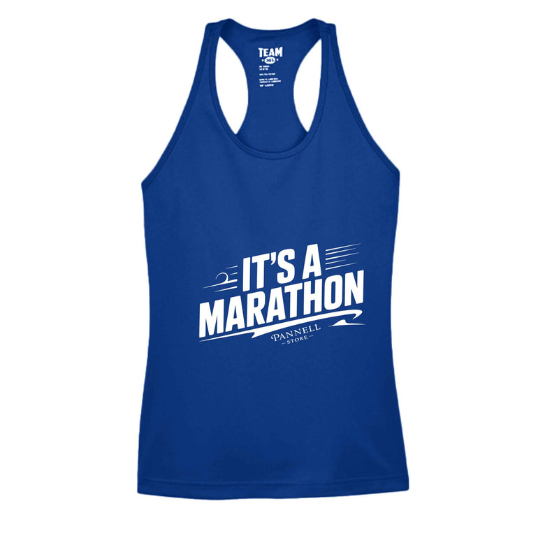 its a marathon white tank